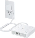 TESSAN Surge Protector Power Strip 2100J, 5 FT Extension Cord with Multiple Outlets Flat Plug, 4 USB (2 USB C) and 6 AC Outlets, Multi Port Charging Station for Home Office Dorm Room Essentials