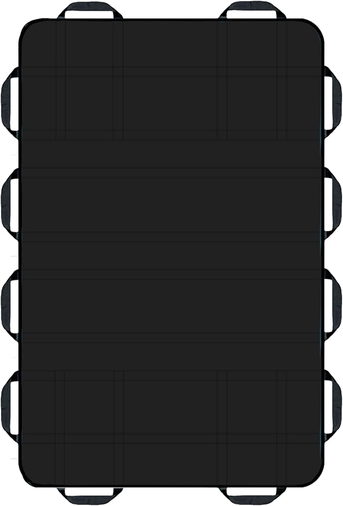Upgraded 3-Layer Comfort Positioning Bed Pad with Handles Washable Waterproof Transfer Board for Turning Moving Patient Inconvenience Care Transfer Sheet, 60"x40", Extra Large, Black