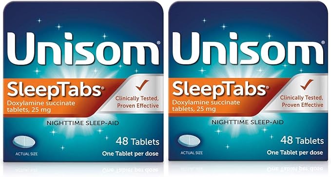 Unisom SleepTabs, Nighttime Sleep-aid, Doxylamine Succinate, 2 Pack