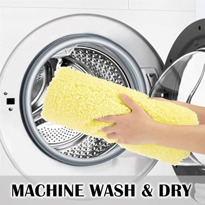 Suchtale Non Slip Bath Mat, Soft Microfiber Shaggy Bath Mat, Machine Washable, Thick Plush U Shape Toilet Rug (20 x 24, Yellow)