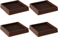 5X5 Rubber Caster Cups, Non Slip Furniture Pads, Anti-Slip Gripper, Anti Skid Furniture Feet, Anti Slide Floor Protector for Bed Couch Stoppers - 4 Pack Brown