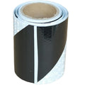 Black White Reflective Tape 4 inch X 10 feet, Outdoor Waterproof Hazard Conspicuity Warning Industrial Marking Tape