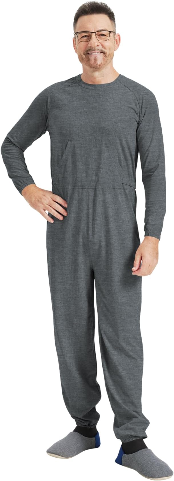 Adaptive Clothing for Men with Anti-Strip Design and Easy Back Access for Dementia Elderly and Special Needs