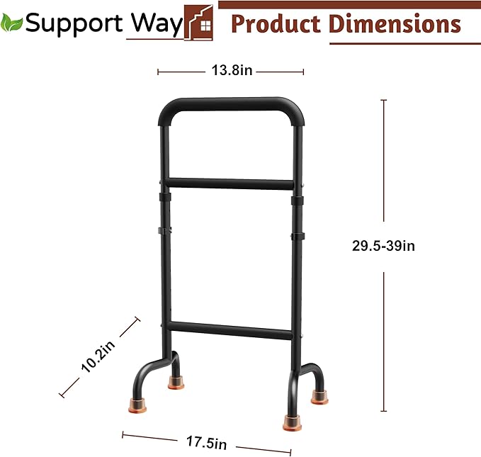 Stand Assist for Chair & Couch - Height Adjustable Mobility Aid for Seniors, Lightweight Aluminum Frame with 450lb Capacity