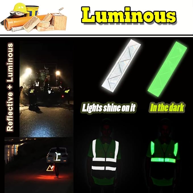 YOWESHOP High Visibility Safety Vest Custom Your Logo Protective Workwear 5 Pockets With Reflective Strips Outdoor Work Vest (3XL, Orange Luminous)