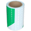 Reflective Tape Green and White 4 inch X 10 feet, Outdoor Waterproof Hazard Conspicuity Warning Industrial Marking Tape