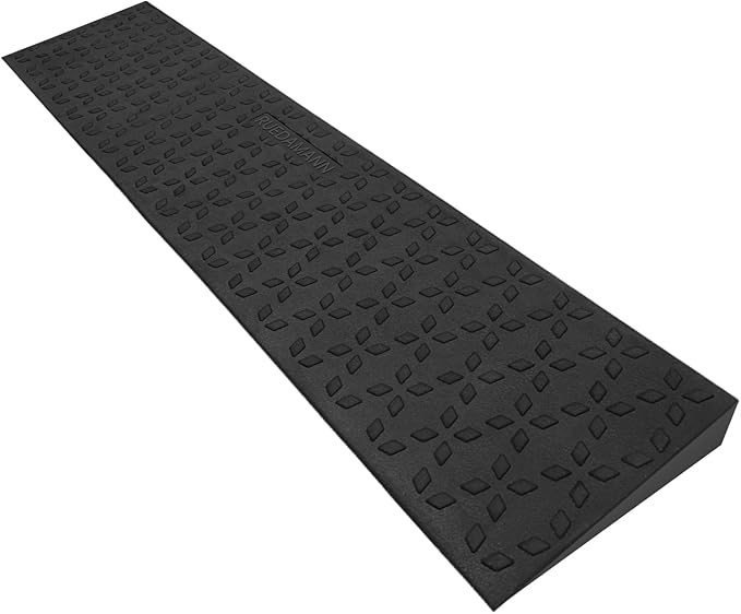 Ruedamann 1.4" Rise Threshold Ramps for Doorways, Sturdy Rubber Threshold Ramp, Non-Slip Ramp for Wheelchair for Home, Adjustable and Cuttable for Wheelchairs, Scooters, Sweepers, Curbs