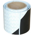 Black White Reflective Tape Outdoor Waterproof 3 inch X 10 feet, High Visibility Hazard Conspicuity Safety Industrial Marking Tape
