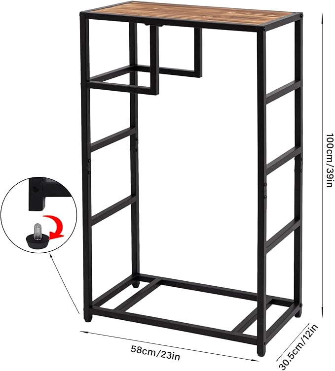 Indoor Firewood Rack - 23 x 39 Inches Durable Firewood Holder for Indoor and Outdoor Use - Elegant Fireplace Storage Solution & Stylish Home Decor