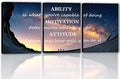 Unbruvo Motivational Inspirational Canvas Wall Art, 3 Pieces Positive Quotes Office Decor, Ability Motivation Attitude Artwork for Living Room Bedroom Workplace(36" Wx16 H)