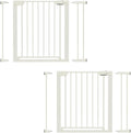 29.5-40.6" Baby Gate for Stairs, Baby Safety Essentials, Auto Close Gate for Doorways, Easy Install Pressure Mounted Dog Gate Indoor, Pet Gates for Dogs, White (2 Pack)