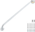 Grab Bars for Shower, 2 Pack 32-Inch Anti Slip Shower Handles for Elderly, Safety Shower Grab Bar, Stainless Steel Handicap Grab Bars for Bathroom (White 1" Diameter)