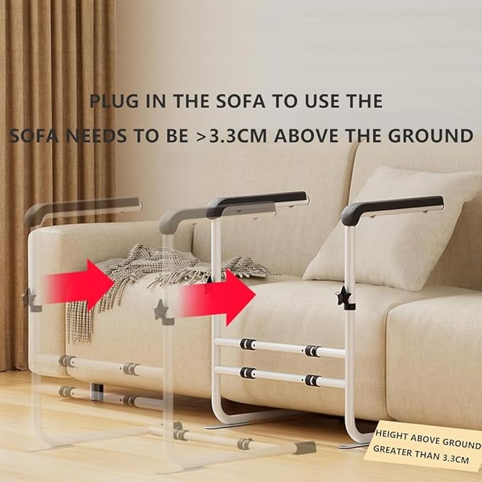 Couch Stand Assist Rail Mobility, Height & Width Adjustable Chair Lift Assist Devices for Seniors, Mobility Standing Aid for Disabled, Patients, Seniors