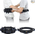 Gait Belt with Handles, Transfer Belt for Elderly, Patient Gait Belts, Transfer Belt Assist, Gait Belts for Seniors, Upgraded Using Rubber Handles (Black)