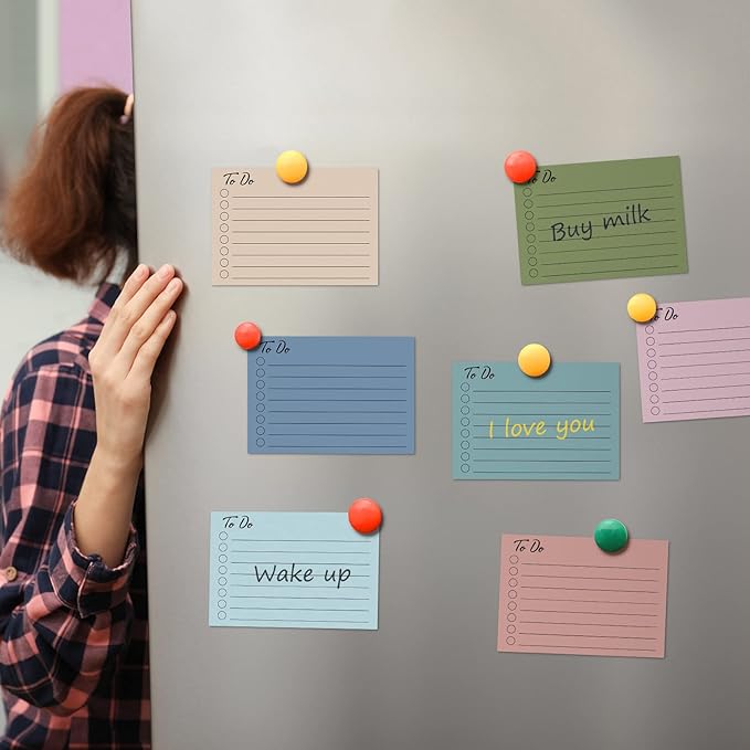 Pajean 9 Pcs/450 Sheet to Do List Sticky Note 3x4 Inch Self Stick Pads with Line Colored Planner Sticky Note Adhesive Memo for Office, Meeting, School, Study, Home Reminder (Modern Color)