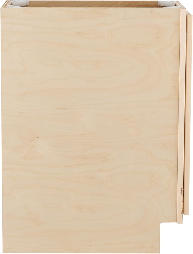 Quicklock RTA (Ready-to-Assemble) | Base Kitchen Cabinets - Shaker Style | Made in America (Raw Maple, 9" Wx34.5 Hx24 D Base)