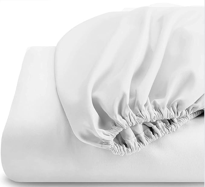 Top Split Queen Fitted Sheet Only for Adjustable beds, Split Down 28 inches from The Top, 600 Thread Count 100% Cotton Half Split Flex Head Fitted Sheet for Sleep Number Beds, White