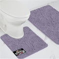 GORILLA GRIP Bathroom Rug Sets, Soft Chenille 2 Piece Area Rugs Set, Toilet Base Mat and 30x20 Carpet, Absorbent Microfiber Washable Mats Dry Quickly, Home Décor and Bath Room Accessories, Lt Purple