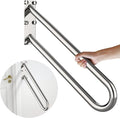 20 inch Stainless Steel Handrail for 1-3 Steps- 1.25" Tube, ZUEXT U Shaped Chrome Safety Grab Bar for Stairs, Wall Mounted Hand Railing for Outdoor Garage Interior Exterior Stairway