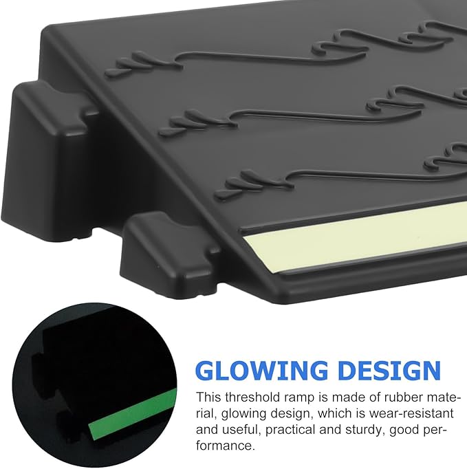 Indoor Rubber Threshold Ramp Pad Glow in The Dark Threshold Ramp for Robot Cleaner Home Entrance