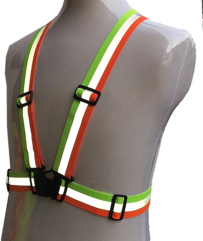 zojo Reflective Vest | Lightweight, Adjustable & Elastic | Safety & High Visibility for Running, Jogging, Walking,Cycling | Fits Outdoor Clothing (1 Pack, Mixture Neon Orange & Yellow)