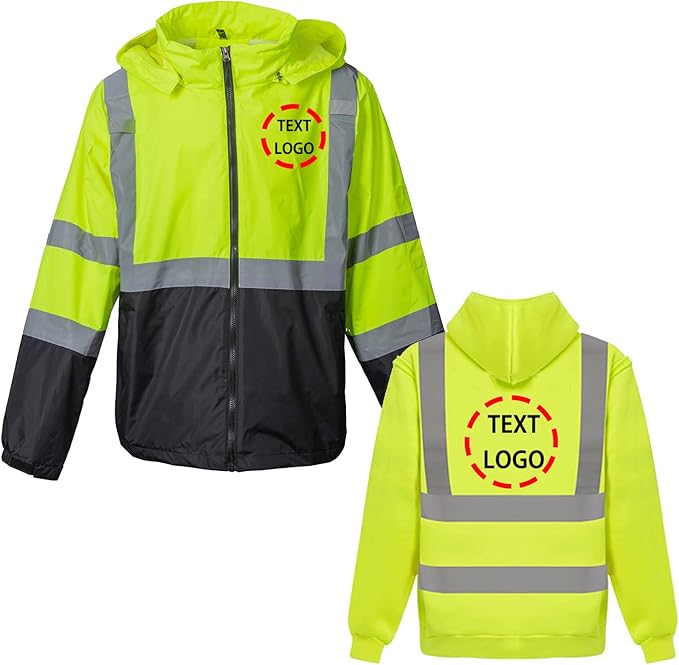 YOWESHOP High Visibility Reflective Safety Jacket Reflective Jacket for Men Hi Vis Construction Jackets