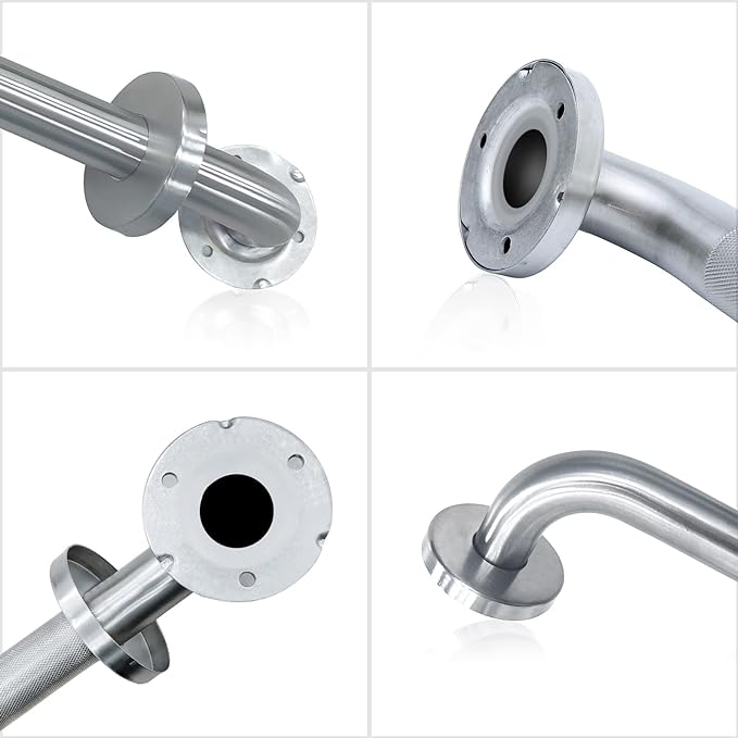 18 Inch Shower Grab Bar 2 Pack Brushed Nickel SUS304 Safety Bathroom Grab Bars with Concealed Screws, 500lbs Support Assist Bath Handle Balance Bar for Handicap Elderly Pregnant