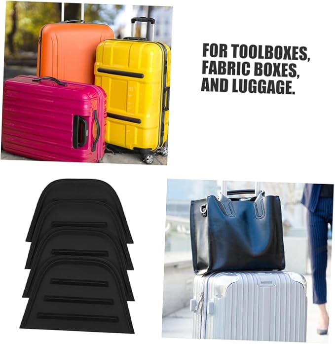 jojofuny Heavy Duty Luggage Corner Guards 8Pcs PVC Edge Protectors with Non-Slip Drip Glue for Suitcase and Bag Anti-Collision Protection