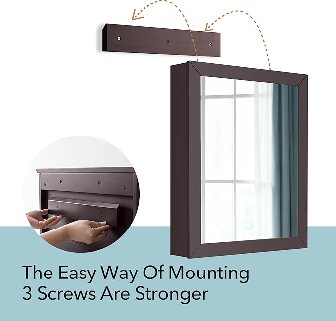 Bathroom Mirror Cabinet - Large Single Door 24x30 inchs Wall Cabinet Bathroom Vanity Mirror Cabinet with Facial Tissues Slot and Multifunctional Storage Area