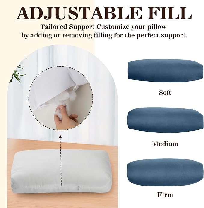 Recliner Headrest Pillow, Adjustable Neck & Head Support Pillow, Soft Velvet Non-Slip Headrest for Recliner, Couch, Chair, Sofa