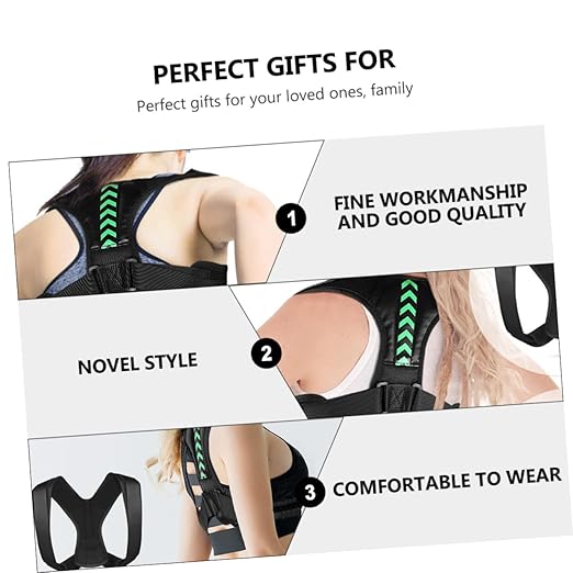 Adjustable Hunchback Corrector Shoulder Support Belt for Men Women Lightweight Upper Back Brace Posture Trainer to Sitting Posture Neck Shoulder Comfortable Spine Alignment Aid