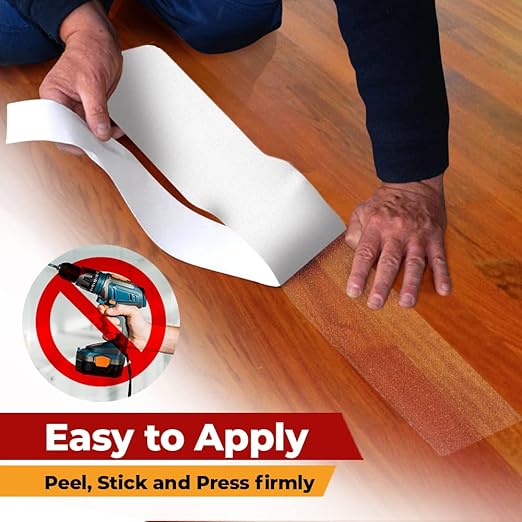 Premium Clear Anti Slip Tape 6” X 24” (15-Pack) - Heavy Duty Waterproof Clear Grip Tape - Soft & Comfortable for Walking Barefoot - Non-Slip Tread Ideal for Stairs, Shower, Boats, Etc.
