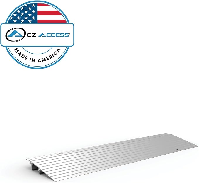 EZ-ACCESS - Threshold Ramps for Doorways - Portable Wheelchair Ramp for Home Steps, Aluminum Door Threshold Sliding Doors, and Wheelchair Access - Adjustable Modular Transitions, 1.5" Rise
