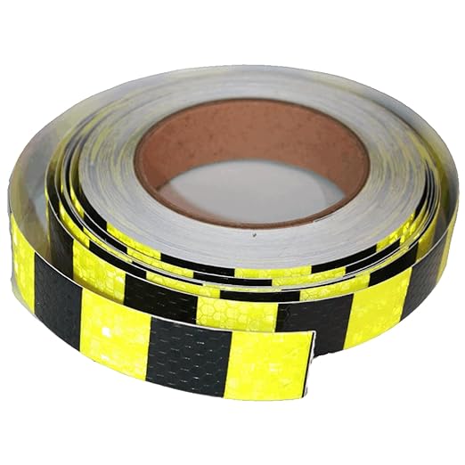 Reflective Tape Outdoor Waterproof 1 inch X 66 feet, High Visibility Hazard Conspicuity Warning Safety Industrial Marking Tape