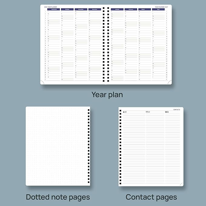 POPRUN 2026 Weekly Planner 30-Mintue (Medium 7'' x 8.5'') - From Jan 2026 to Dec 2026 - Two Pages Per Week Appointment Book with Monthly Tabs, Softcover, Inner Pocket, Pen Holder - Dark Green