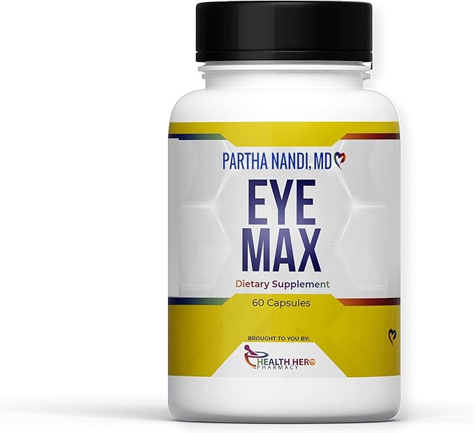 Eye Max Vision Supplement – Supports Macular Health, Retina Clarity & Blue Light Protection – Lutein, Zeaxanthin, Lycopene & Zinc – Antioxidant Eye Vitamin Formula – 60 Capsules