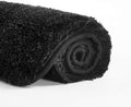 Suchtale Non Slip Bath Mat (16 x 24, Black) Soft Microfiber Shaggy Mat for Shower Machine Washable Thick Plush Rug