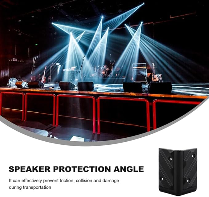 Gadpiparty Anti-Collision Speaker Corner Protectors 1.77 Inch Plastic Guards for Stage Sound Cabinets Furniture Edge Protection with Screws for Easy Installation and Reuse
