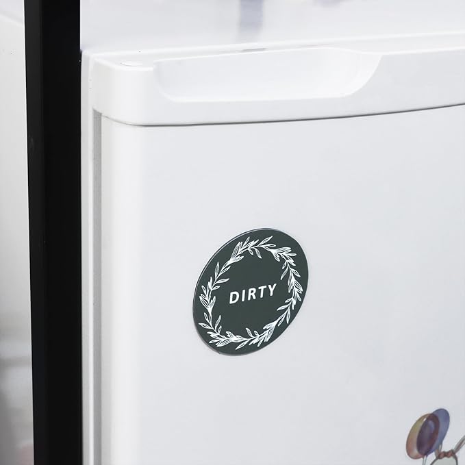 2Pack Dishwasher Magnet Clean Dirty Sign, Double-Sided Easy-to-Read Magnetic Indicator Sign for Home Decor Kitchen Gadgets Accessories