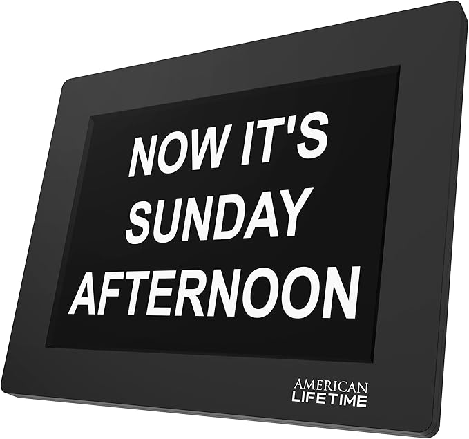 American Lifetime Upgraded Version, Day Clock Extra Large Impaired Vision Digital Clock with Backup and 5 Alarm Options, Black