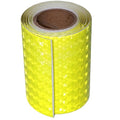 Industrial Reflective Tape Fluorescent Yellow 4 inch for Cars, Outdoor Waterproof Hazard Conspicuity Warning Marking Tape (10 feet)