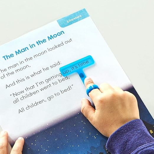 hand2mind FingerFocus Highlighter, Guided Reading Strips, Reading Pointers for Kids, Dyslexia Tools for Kids, ADHD Tools, Special Education School Supplies, Teacher Classroom Must Haves (1 Pack)