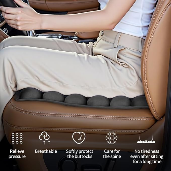 1Pcs Sondor Travel Seat Cushion, Inflatable Airplane Seat Cushion for Travel.Suitable for Long Distance Sedentary People to Use, 1000 Black and 1000 White Mini Fasteners