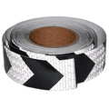 Black White Reflective Tape 2 inch X 66 feet, Outdoor Waterproof Hazard Conspicuity Warning Industrial Marking Tape