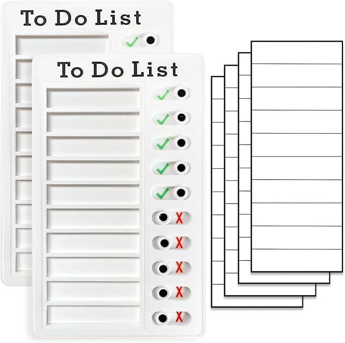 2 Pieces Chore Chart for Adults to do List My Chores Checklist Task Board Sliding Routine Chart for Kids Rv Reminder