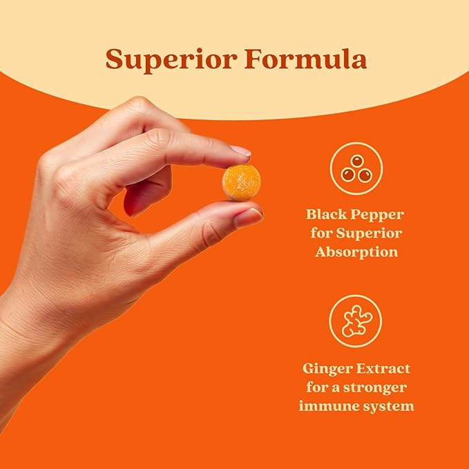 BeLive Turmeric Curcumin with Black Pepper & Ginger - 500 mg of Turmeric and Ginger Supplement for Immune Support, Healthy Skin, and Mobility - Tropical Flavor | 60 Count