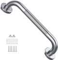 12 Inch Anti Slip Shower Grab Bar, Munzong Stainless Steel Bathroom Grab Bar, Satin Brushed Nickel Knurled Bathroom Balance Bar,Safety Hand Rail Support Handicap Elderly Senior Assist Bath Handle