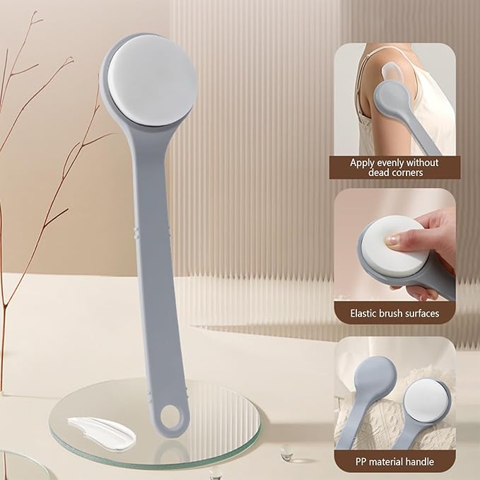 Sunscreen Applicator Tool - Back Lotion Spreader, Medicine Application Helper, Even Coverage Support, Soft Washable Pad Feature, Self Care Equipment, Skincare Applicator for Kids Men Women Elderly