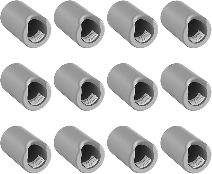 12 Pack Anti-Collision Corner Drawer Bumpers, Silicone Protector for Cabinet Handle, Silicone Cabinet Pull Covers (Grey)