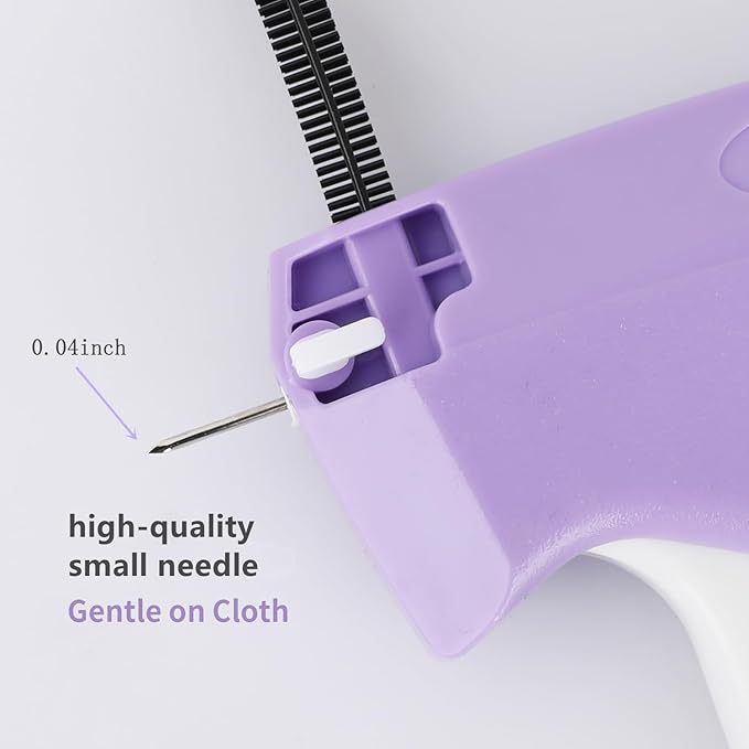 Stitchy Gun-Stitch Gun for Clothes-Tagging Gun for Clothing-Stitchy Quick Clothing Fixer-Includes 6 Needle, 1000 Black & 1000 White Fasteners